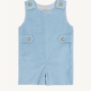 The Beaufort Bonnet Company Light Blue Kids Corduroy Romper